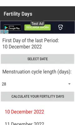 Fertility Days android App screenshot 4